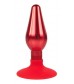 Красная конусовидная анальная пробка - 10 см.