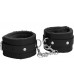 Черные поножи Plush Leather Ankle Cuffs