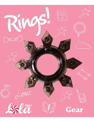 Чёрное эрекционное кольцо Rings Gear