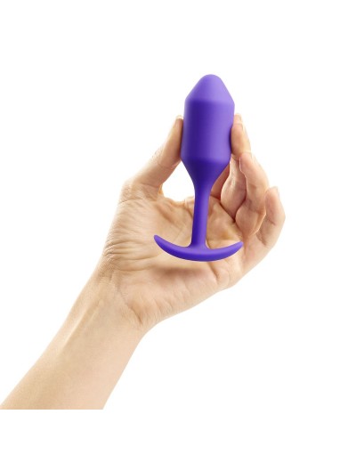 Фиолетовая пробка для ношения B-vibe Snug Plug 2 - 11,4 см.