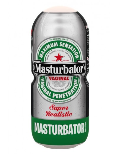 Стилизованный под пивную банку мастурбатор-вагина Vagina Beer Masturbator