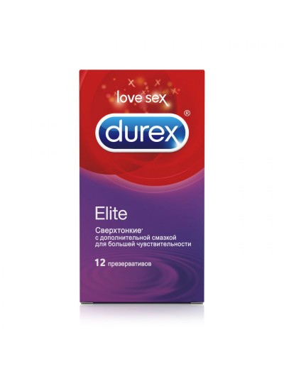 Сверхтонкие презервативы Durex Elite - 12 шт.