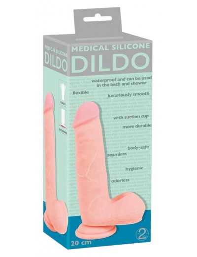 Фаллоимитатор Medical Silicone Dildo - 20 см.