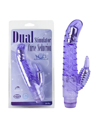 Фиолетовый вибростимулятор Dual Stimulator Curve Seduction