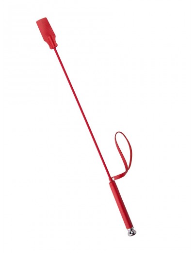 Красный стек с кожаной ручкой - 70 см.