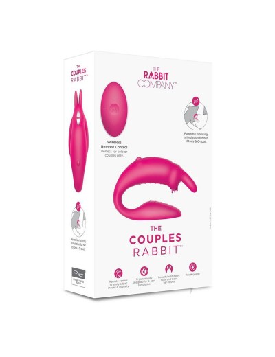 Розовый вибратор для пар The Couples Rabbit