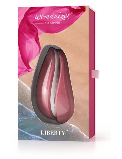 Розовый бесконтактный клиторальный стимулятор Womanizer Liberty