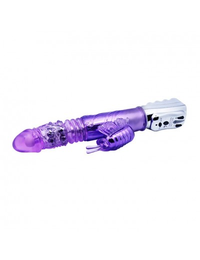 Фиолетовый мультифункциональный вибратор Alice - 29 см.