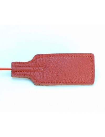 Красный кожаный стек с прямоугольным шлепком - 68 см.