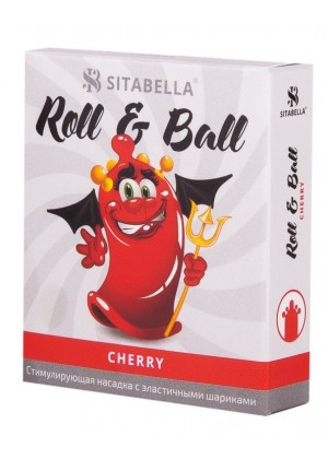 Стимулирующий презерватив-насадка Roll   Ball Cherry