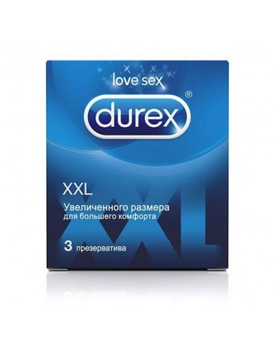 Презервативы увеличенного размера Durex XXL - 3 шт.