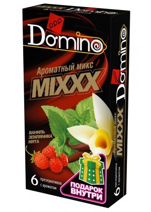 Ароматизированные презервативы DOMINO  Ароматный микс  - 6 шт.
