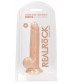 Телесный фаллоимитатор Silicone Dildo With Balls - 24 см.