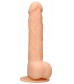 Телесный фаллоимитатор Silicone Dildo With Balls - 24 см.