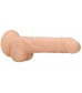 Телесный фаллоимитатор Silicone Dildo With Balls - 24 см.