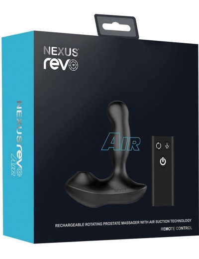 Черный вибратор-ротатор для стимуляции простаты Nexus Revo Air