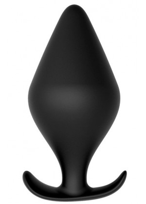 Черная анальная пробка PLUG WITH T-HANDLE - 12,5 см.