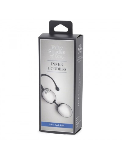 Серебристо-черные вагинальные шарики Inner Goddess Silver Jiggle Balls