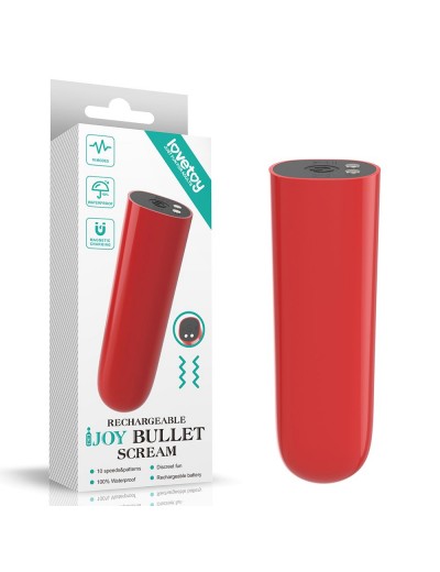 Красный мини-вибратор IJOY Rechargeable Bullet Scream