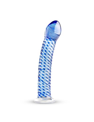 Голубой стеклянный фаллоимитатор Glass Dildo No.5 - 18 см.