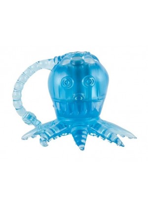 Голубой вибростимулятор в виде осьминога