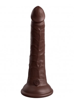 Коричневый фаллоимитатор 7  Silicone Dual Density Cock - 21 см.