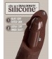 Коричневый фаллоимитатор 7  Silicone Dual Density Cock - 21 см.