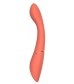 Оранжевый вибромассажер Candice - 22 см.