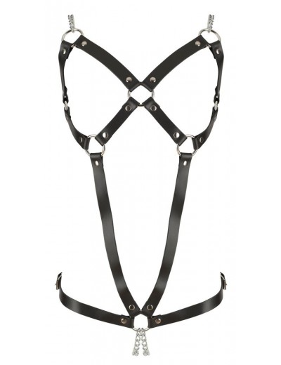 Черная кожаная упряжь Leather Harness