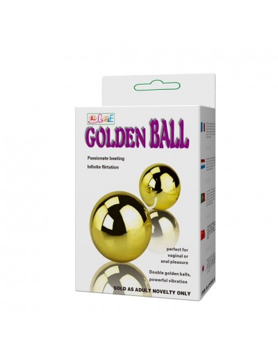 Золотистые шарики с вибрацией Goden Balls