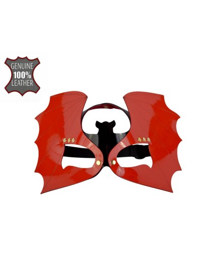 Красно-черная лаковая маска  Летучая мышь