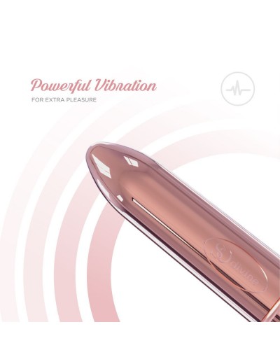 Розовая гладкая вибропуля So Divine Halo Bullet Vibrator - 8 см.