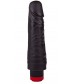 Вибратор-реалистик черного цвета - 17,5 см.