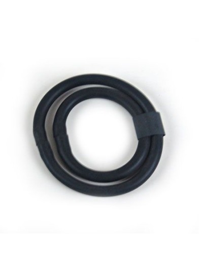 Черное двойное эрекционное кольцо