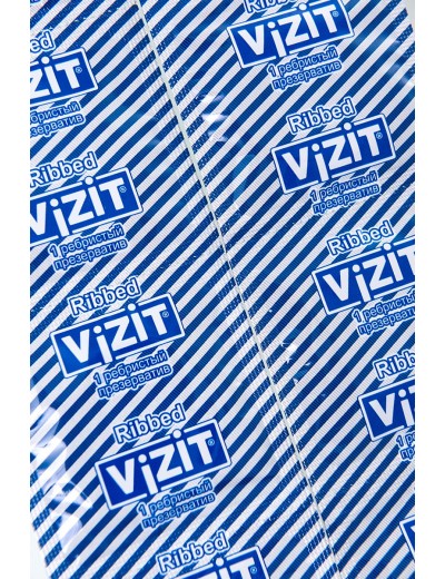 Ребристые презервативы VIZIT Ribbed - 12 шт.
