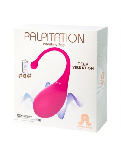Ярко-розовый вибростимулятор-яйцо Palpitation
