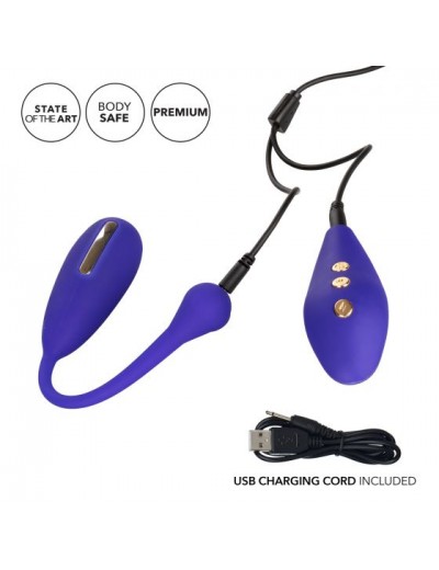 Фиолетовый шарик с электростимуляцией и вибрацией Intimate E-Stimulator Remote Kegel Exerciser