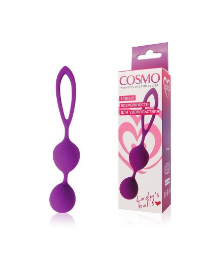 Фиолетовые двойные вагинальные шарики Cosmo