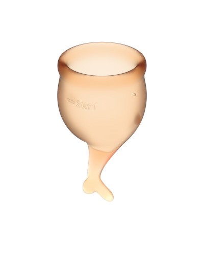 Набор оранжевых менструальных чаш Feel secure Menstrual Cup