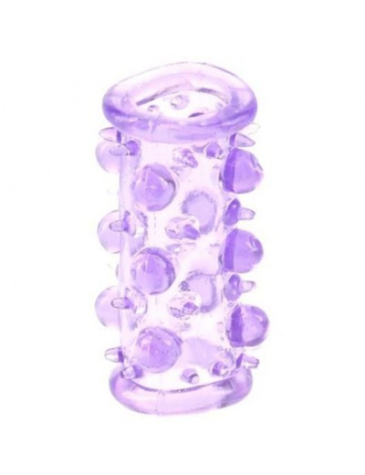 Фиолетовая насадка с шариками и шипами LUST CLUSTER