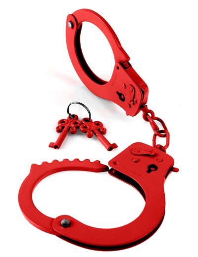 Металлические красные наручники Designer Metal Handcuffs