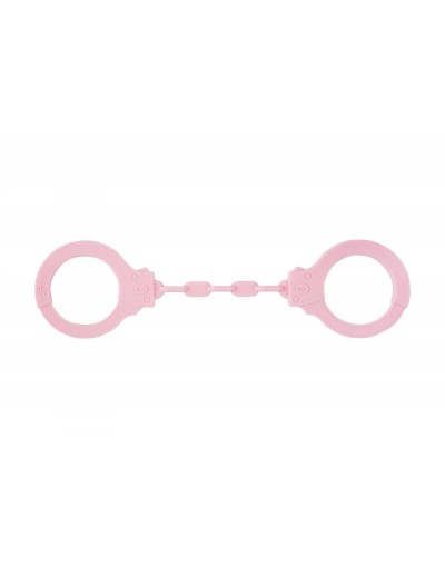 Розовые силиконовые наручники Suppression
