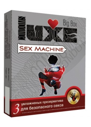 Ребристые презервативы LUXE Big Box Sex machine - 3 шт.