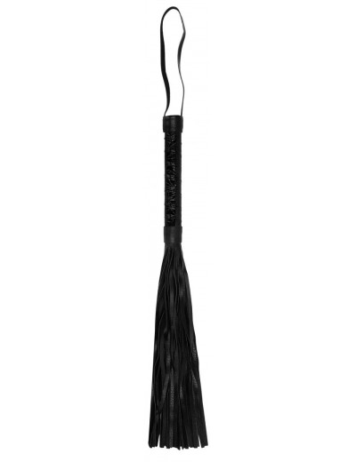 Черная многохвостовая гладкая плеть Luxury Whip - 38,5 см.