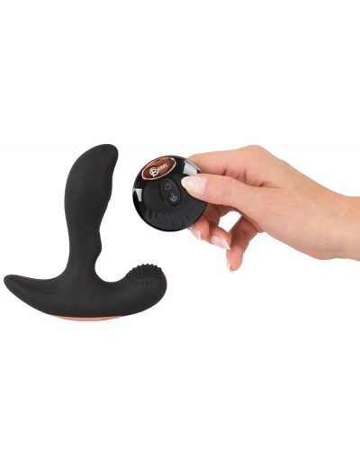 Черный вибромассажер простаты Remote Controlled Prostate Plug with 2 Functions - 13,6 см.