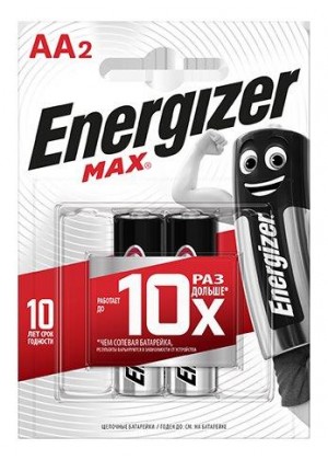 Батарейки Energizer MAX E91/AA 1,5V - 2 шт.