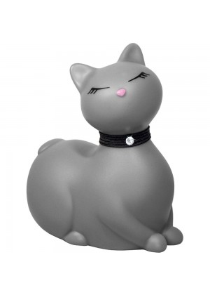 Серый массажёр-кошка I Rub My Kitty с вибрацией