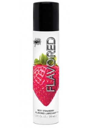 Лубрикант Wet Flavored Sexy Strawberry с ароматом клубники - 30 мл.