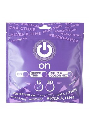 Цветные ароматизированные презервативы ON) Fruit   Color - 15 шт.