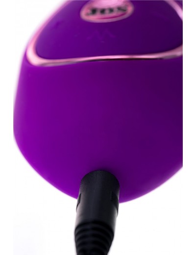 Фиолетовый вибратор с вакуумной стимуляцией клитора JUM - 21 см.